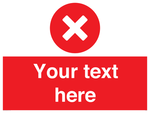 IV7128: Custom red background, circle with cross