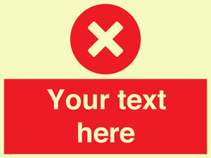 IV7128: Custom red background, circle with cross