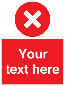 IV7128: Custom red background, circle with cross