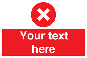 IV7128: Custom red background, circle with cross