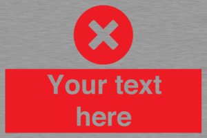 IV7128: Custom red background, circle with cross