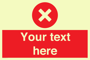 IV7128: Custom red background, circle with cross