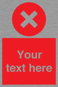 IV7128: Custom red background, circle with cross