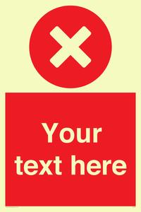IV7128: Custom red background, circle with cross