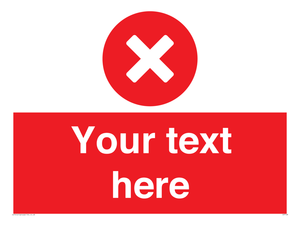 IV7128: Custom red background, circle with cross