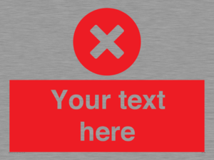 IV7128: Custom red background, circle with cross