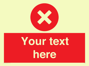 IV7128: Custom red background, circle with cross