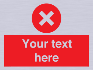 IV7128: Custom red background, circle with cross