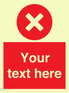 IV7128: Custom red background, circle with cross