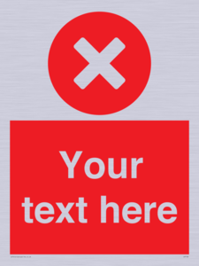 IV7128: Custom red background, circle with cross