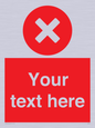 IV7128: Custom red background, circle with cross