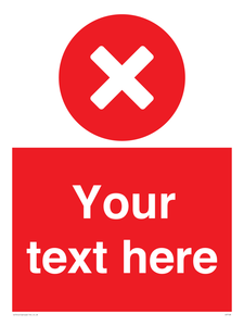 IV7128: Custom red background, circle with cross