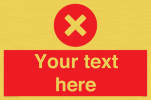 IV7128: Custom red background, circle with cross