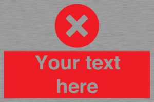 IV7128: Custom red background, circle with cross