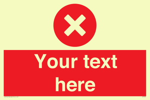 IV7128: Custom red background, circle with cross