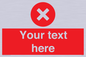 IV7128: Custom red background, circle with cross
