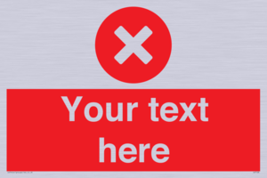 IV7128: Custom red background, circle with cross