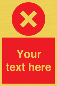 IV7128: Custom red background, circle with cross