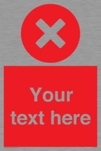 IV7128: Custom red background, circle with cross