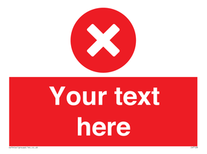 IV7128: Custom red background, circle with cross