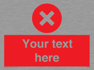 IV7128: Custom red background, circle with cross