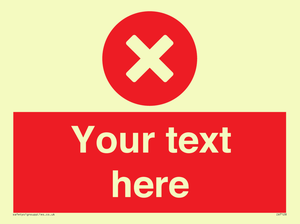IV7128: Custom red background, circle with cross