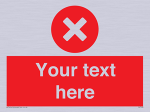 IV7128: Custom red background, circle with cross