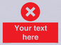 IV7128: Custom red background, circle with cross