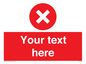 IV7128: Custom red background, circle with cross