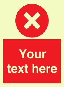 IV7128: Custom red background, circle with cross