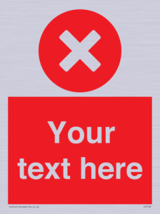 IV7128: Custom red background, circle with cross