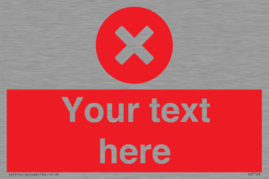 IV7128: Custom red background, circle with cross