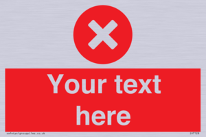 IV7128: Custom red background, circle with cross