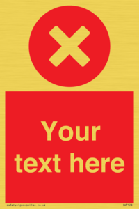 IV7128: Custom red background, circle with cross