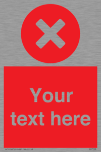 IV7128: Custom red background, circle with cross