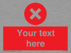 IV7128: Custom red background, circle with cross