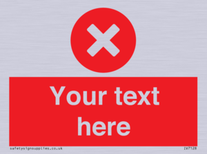 IV7128: Custom red background, circle with cross