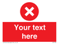 IV7128: Custom red background, circle with cross