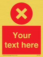 IV7128: Custom red background, circle with cross