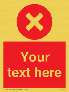 IV7128: Custom red background, circle with cross