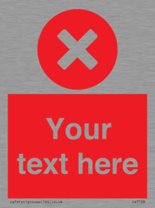 IV7128: Custom red background, circle with cross