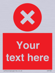 IV7128: Custom red background, circle with cross