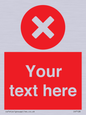 IV7128: Custom red background, circle with cross