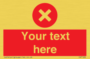 IV7128: Custom red background, circle with cross