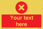 IV7128: Custom red background, circle with cross
