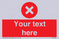 IV7128: Custom red background, circle with cross