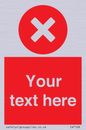 IV7128: Custom red background, circle with cross