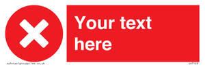 IV7128: Custom red background, circle with cross