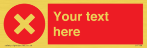 IV7128: Custom red background, circle with cross