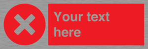 IV7128: Custom red background, circle with cross